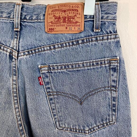 Levi’s 505 Vintage 90s Orange‎ Tab Dark Wash Denim Jeans - Picture 6 of 8